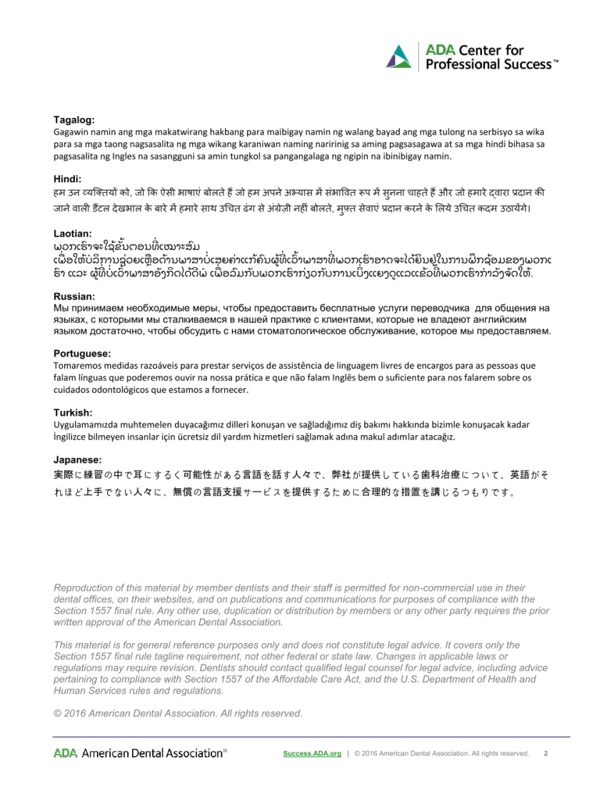 Non-Discrimination Notice - Maniscalco Oral Surgery and Implant Center - AL_1557TaglineTranslation-page2